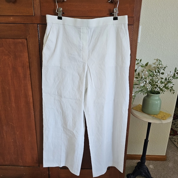 Theory Pants - Theory Relaxed Pull-on Pants, White Crunch Size 12 Nwt